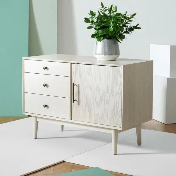 Safavieh Elissa Mid-Century Sm Media - White Washed Direct From Factory