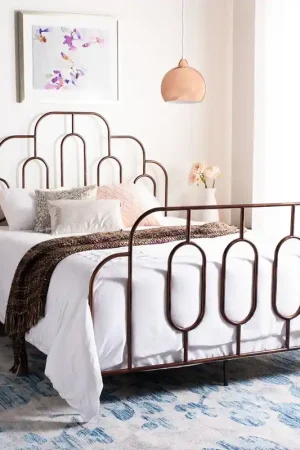 Safavieh Paloma Metal Retro Bed Full Size - Antique Bronze Trusted Brand