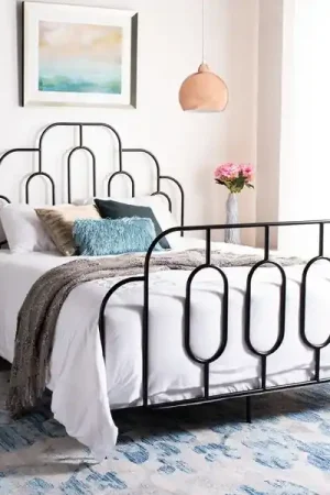 Safavieh Paloma Metal Retro Bed Queen Size - Black Get Yours