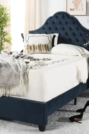Safavieh Beckham Bed Queen Size - Navy Final Sale
