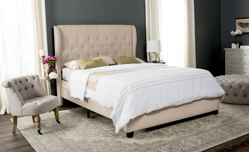 Safavieh Blanchett Bed Full Size - Beige Free Delivery