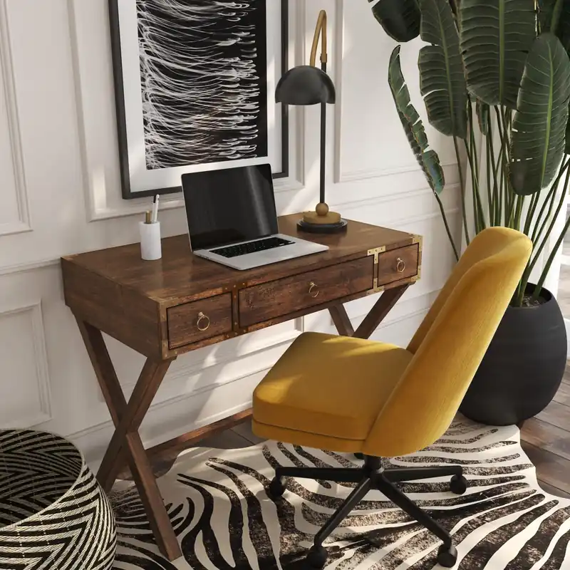 Handmade Natural Mango Writing Desk By Homeroots