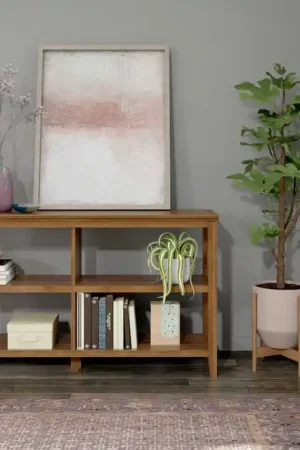 30" Bookcase with 2 Shelves in Walnut By Homeroots Free Shipping