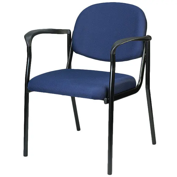 Brand New Set of 2 Bright Navy Fabric Guest Arm Chairs By Homeroots