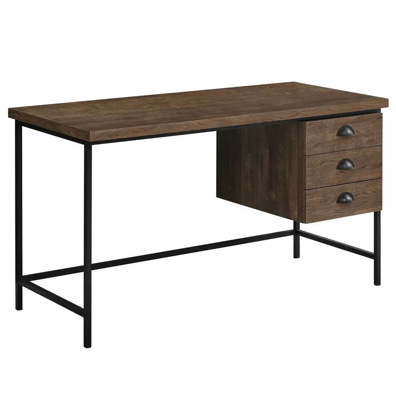 Must Have Brown Black Particle Board Hollow Core Metal Computer Desk By Homeroot
