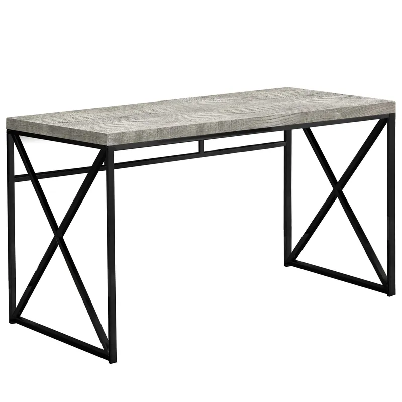 Certified Grey Black Particle Board Metal Computer Desk By Homeroots