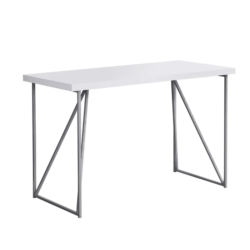 Bulk Order White Silver Metal Hollow Core Particle Board Computer Desk By Homeroo