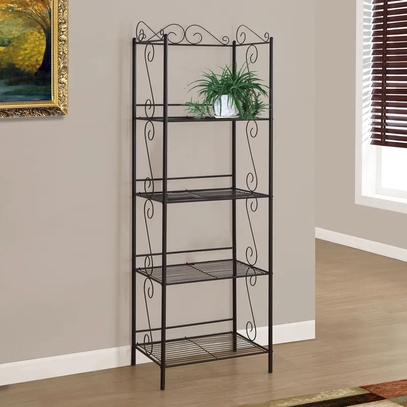 Brown Metal Shelf Bookcase By Homeroots Top Rated
