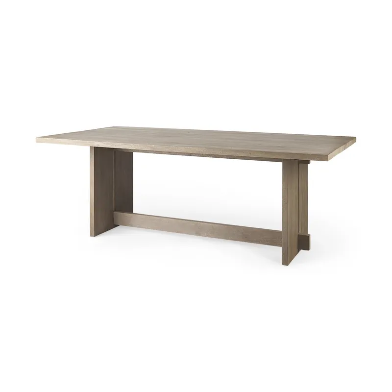 Best Seller Light Brown Modern Rustic Wooden Dining Table By Homeroots