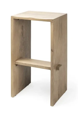 30' Minimal Light Brown Wood Bar Stool By Homeroots Special Discount