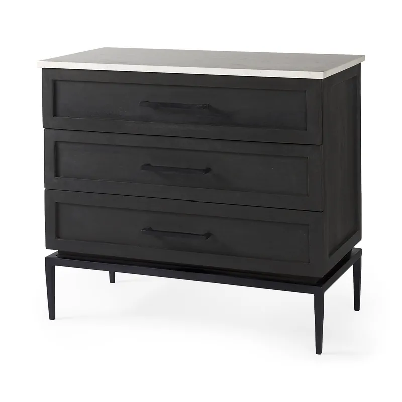 Bulk Order Updated Rustic Dark And Light Marble Top Dresser By Homeroots