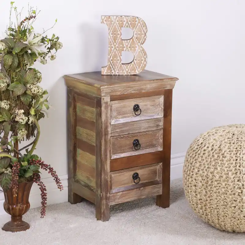 Grab Now Modern Rustic Three Drawer Accent Chest By Homeroots