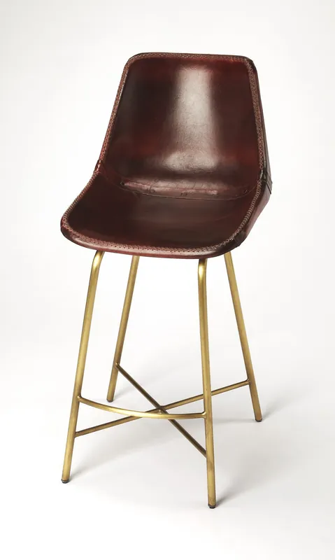 Buy Direct Loft Leather Bar Stool By Homeroots