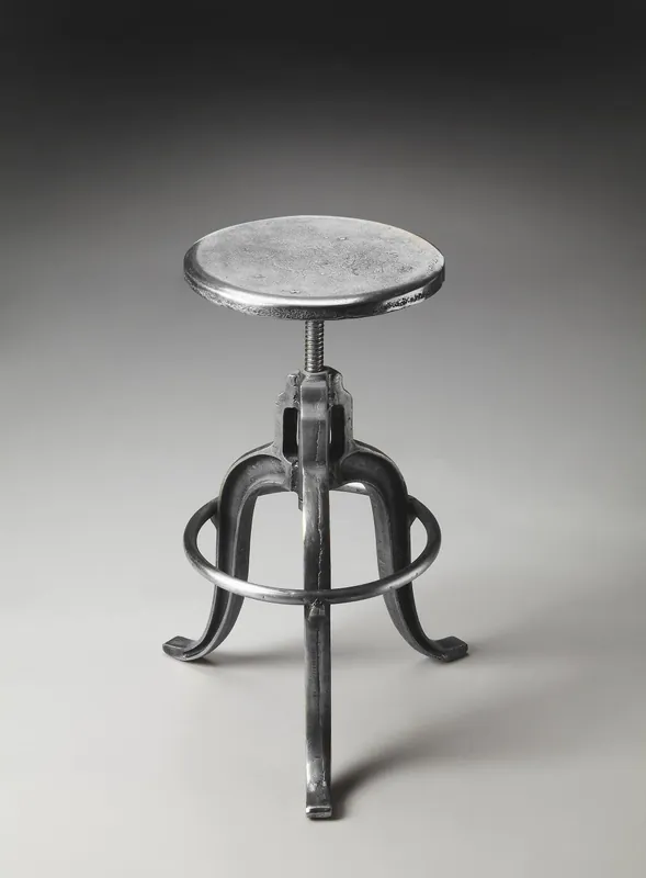 Glossy Iron Revolving Bar Stool By Homeroots Price Cut