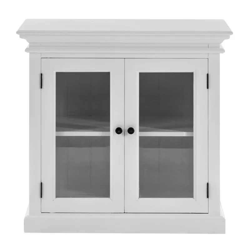 Special Offer Modern Farm White Glass Door Accent Cabinet By Homeroots