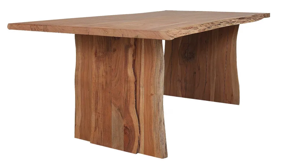Solid Acacia Wood Live Edge Dining Table By Homeroots Buy Direct
