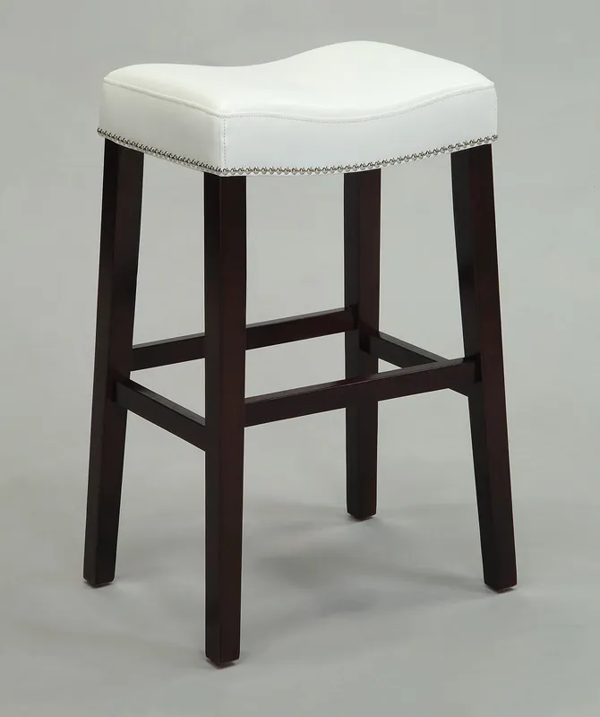 Free Returns 2Pc White And Espresso Bar Stool By Homeroots