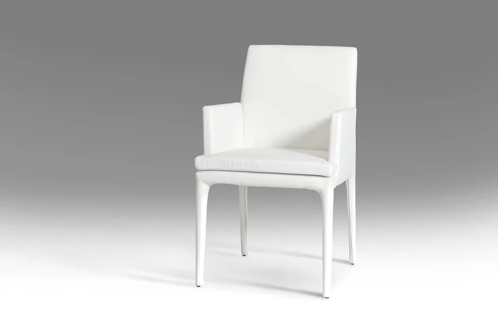 Warranty Included 34' White Leatherette And Metal Dining Chair By Homeroots