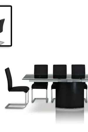 30' Mdf Steel And Glass Dining Table By Homeroots Secure Checkout