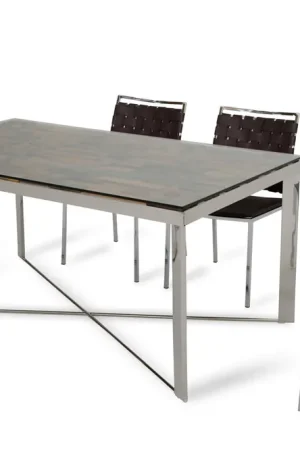 30' Wood Steel And Glass Dining Table By Homeroots Top Rated
