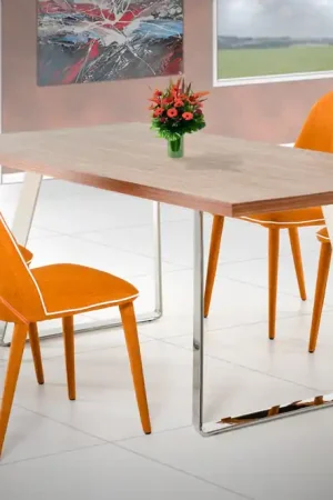 30' Steel Walnut Veneer And Wood Dining Table By Homeroots Limited Time