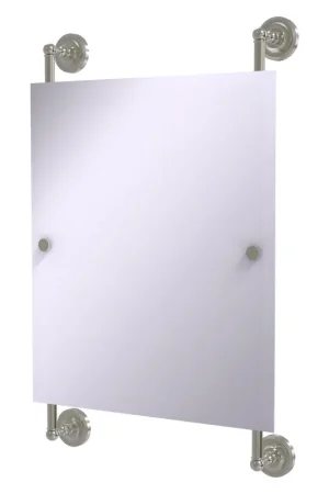 Don’t Miss Out Allied Brass Prestige Regal 21" x 3.8" Satin Nickel Solid Brass Rectangular Frameless Rail-Mounted Mirror
