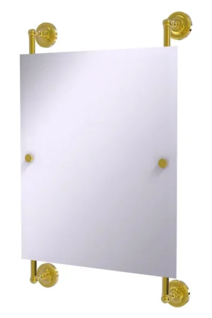 Allied Brass Prestige Regal 21" x 3.8" Polished Brass Solid Brass Rectangular Frameless Rail-Mounted Mirror Affordable