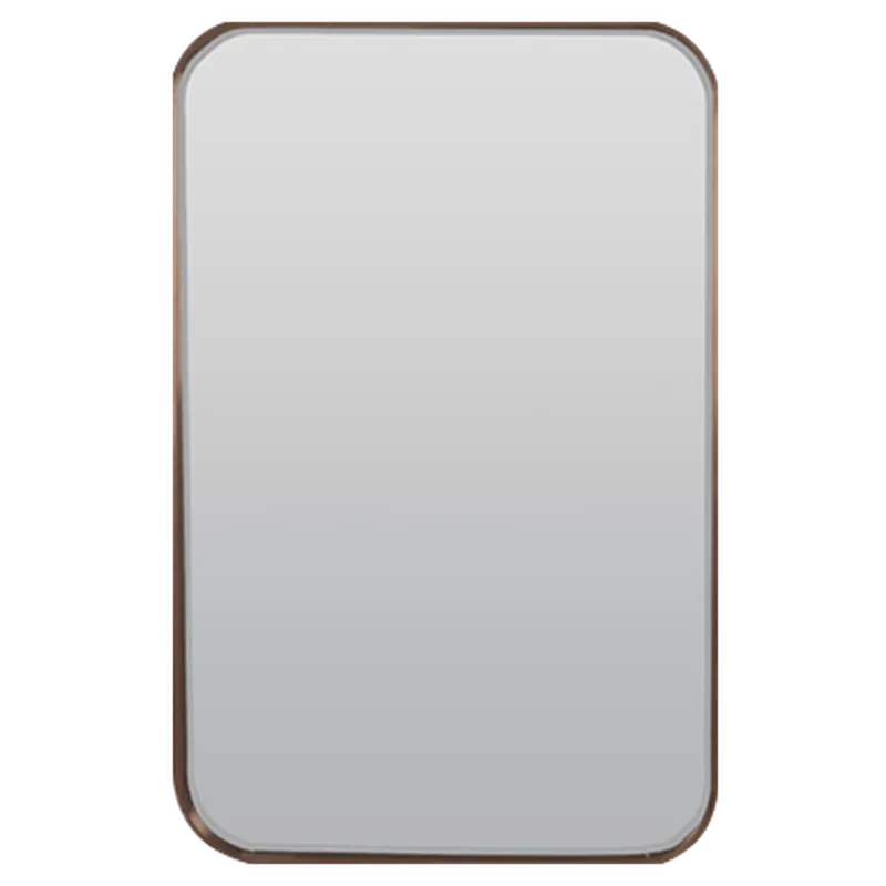 Time-Limited Afina 20" x 30" Brushed Curve Rectangular Bevel Mirror With Radius Corner