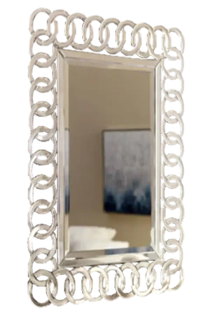 Afina Modern Luxe 30" x 42" Rectangular Contemporary Openwork Decorative Wall Mirror Seasonal Sale