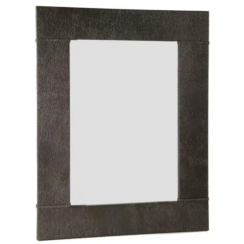 Stone County Ironworks Cedarvale 37" x 45" Large Chalk White Iron Wall Mirror Professional Grade