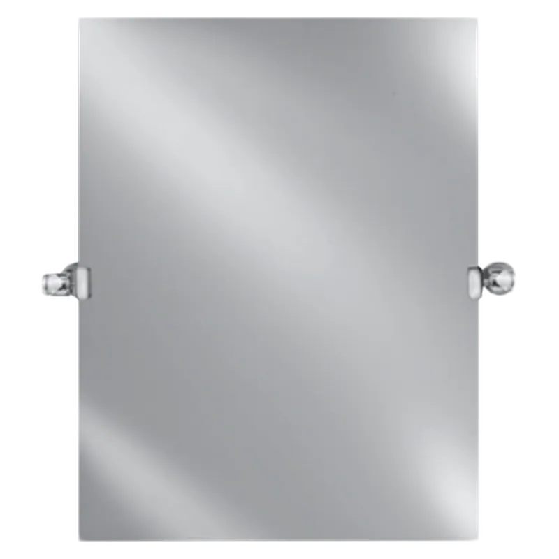 Next Day Delivery Afina Radiance 24" x 30" Rectangular Frameless Polished Edge Wall Mirror With Polished Nickel Transitional Tilt Bracket