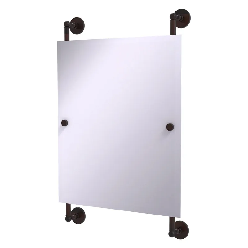 Allied Brass Prestige Skyline 21" x 3.8" Venetian Bronze Solid Brass Rectangular Frameless Rail Mounted Mirror Trusted Brand