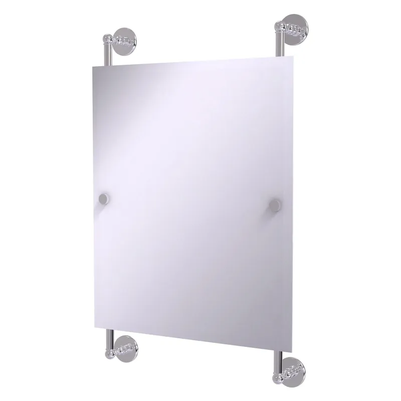 Allied Brass Prestige Skyline 21" x 3.8" Polished Chrome Solid Brass Rectangular Frameless Rail Mounted Mirror Authentic