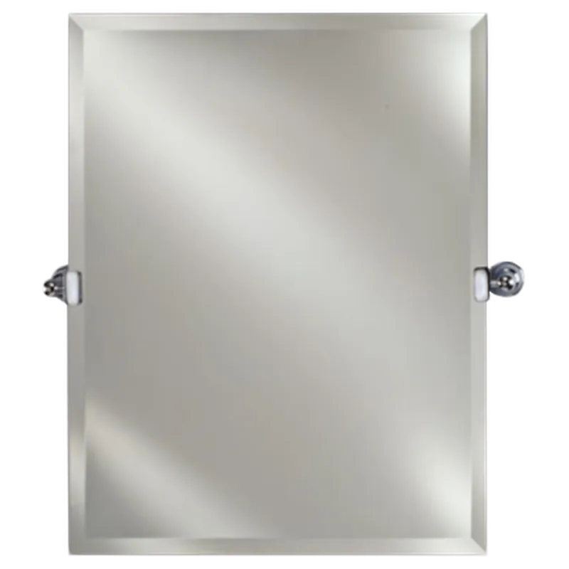 Big Sale Afina Radiance 24" x 30" Rectangular Frameless Beveled Wall Mirror With Polished Nickel Traditional Tilt Bracket