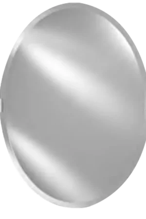 Afina Radiance 18" x 26" Oval Frameless Beveled Wall Mirror With Polished Nickel Contemporary Tilt Bracket Hassle-Free Returns