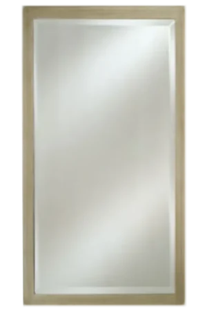 Afina Estate 16" x 22" Brushed Silver Distinctive Wood Framed With 1" Bevel Mirror Viral