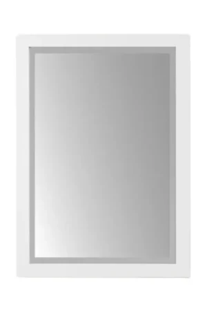 While Supplies Last DM Bath 24" x 40" Light Grey Finish Wood Frame Beveled Edge Mirror