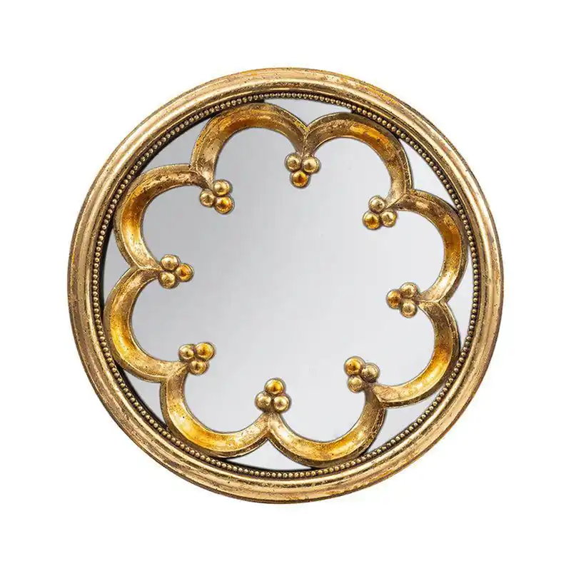A&B Home 12" x 12" Bundle of 43 Round Lavish Gold Polyester Frame Wall-Mounted Mirror Bulk Order