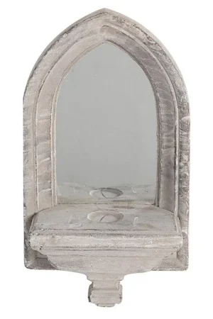 A&B Home 11" x 20" Bundle of 32 Arched Shaped Cement Frame Wall-Mounted Mirror Markdown