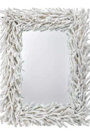 A&B Home 29" x 23" Bundle of 18 Rectangular White Cool Rustic Vibe Wooden Frame Wall-Mounted Mirror Mega Sale