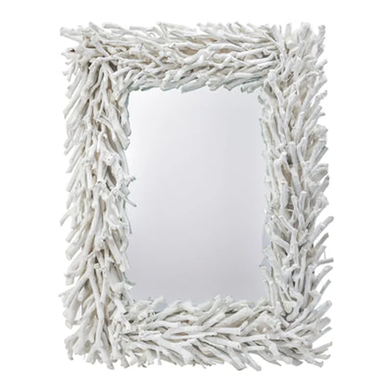A&B Home 29" x 23" Bundle of 18 Rectangular White Cool Rustic Vibe Wooden Frame Wall-Mounted Mirror Mega Sale