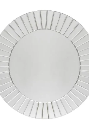 A&B Home 24" x 24" Bundle of 12 Round Shape Silver Wooden Frame Wall-Mounted Mirror Must Have