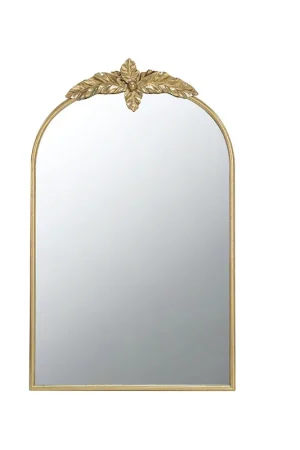 A&B Home 24" x 36" Bundle of 21 Gold Arched Metal Frame Wall-Mounted Mirror With Leaf Accent Holiday Sale