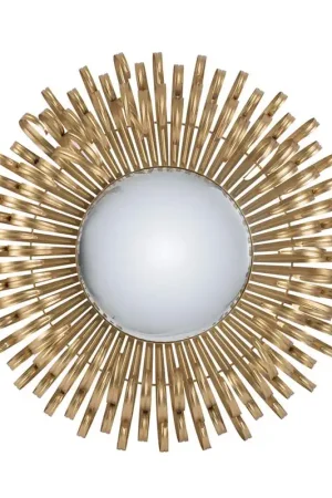 A&B Home 27" x 27" Bundle of 8 Sunburst Gold Metal Frame Wall-Mounted Mirror Limited Time