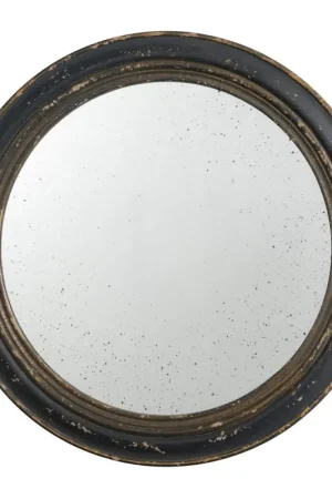 A&B Home 24" x 24" Bundle of 23 Round Black and Brown Antique Wood Frame Wall-Mounted Mirror Markdown
