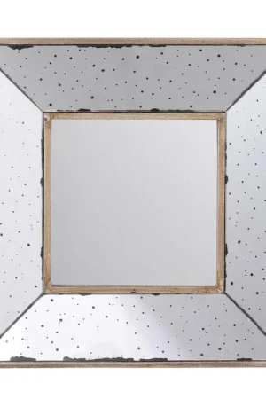 A&B Home 12" x 12" Bundle of 44 Distressed Silver Glass-Like Frame Square Shape Wall-Mounted Mirror Must Have