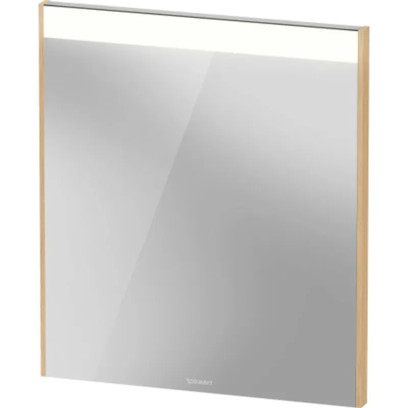 Latest Duravit Brioso 24" x 28" x 1" Mirror With Lighting Natural Oak