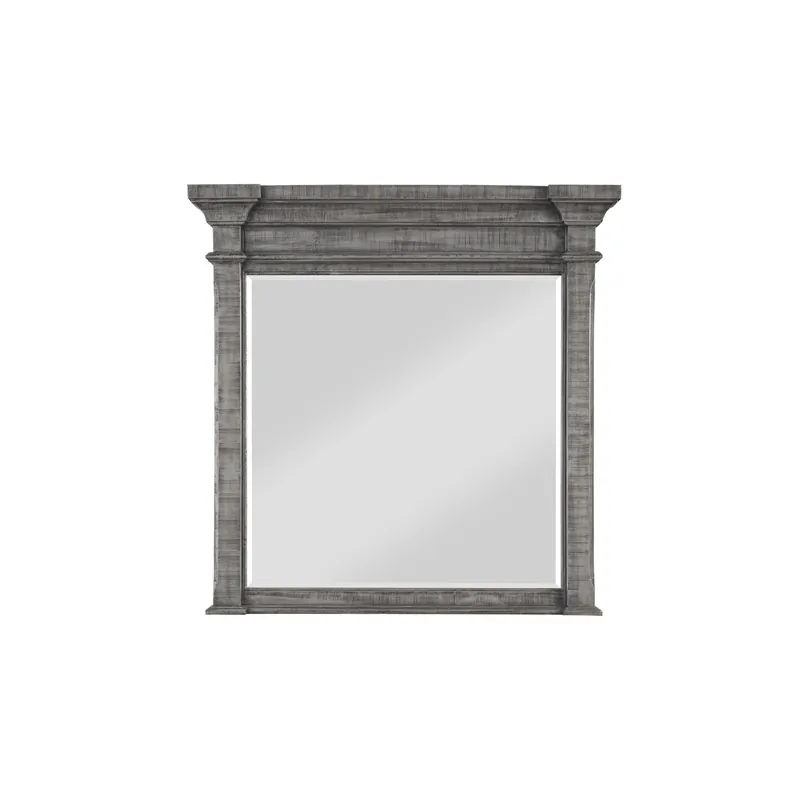 Hot Deal HomeRoots Molded Bevel Frame Wall Mirror in Weathered Wooden Finish