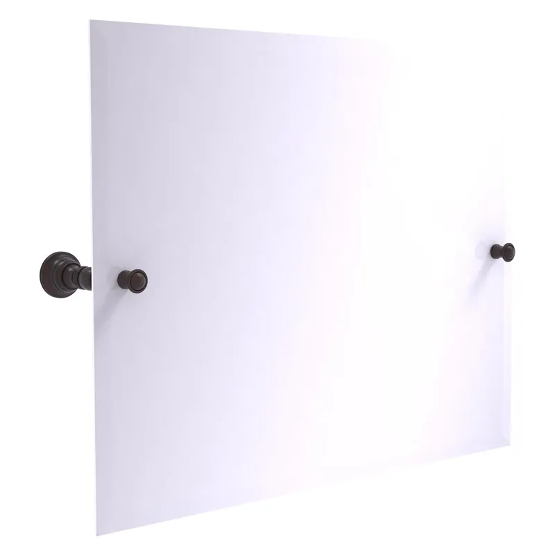 Top Rated Allied Brass Carolina 26" x 4.8" Venetian Bronze Solid Brass Frameless Landscape Rectangular Tilt Mirror With Beveled Edge