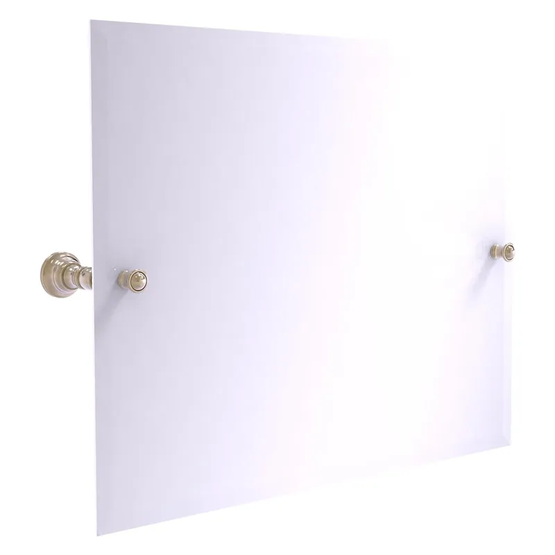 Allied Brass Carolina 26" x 4.8" Antique Pewter Solid Brass Frameless Landscape Rectangular Tilt Mirror With Beveled Edge Top Rated